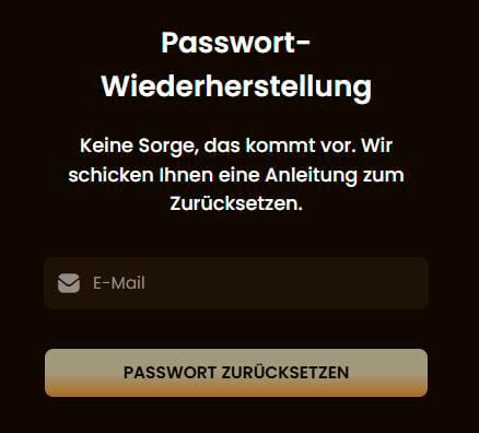 Passwort zurücksetzen Goldspin Casino